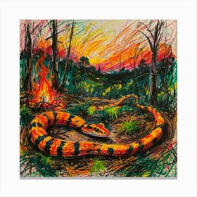 Snake In The Forest 1 Canvas Print