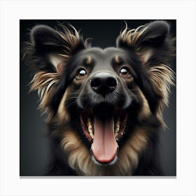 German Shepherd Dog Portrait Canvas Print