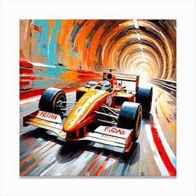 F1 Racing Car In The Tunnel Canvas Print