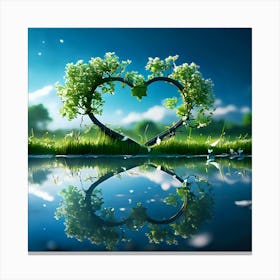 Heart Shaped Tree 3 Canvas Print