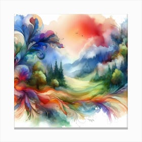 Watercolor Painting 64 Canvas Print