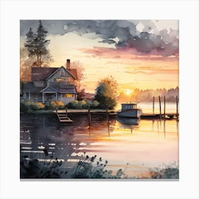 House On The Lake Canvas Print