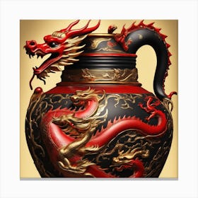 Anfora Con Dragon Canvas Print