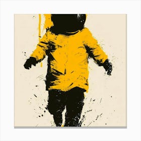 Astronaut Splatter Painting Canvas Print