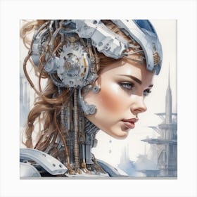 Robot Girl 11 Canvas Print