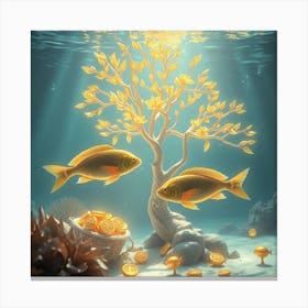 Gold Fishes 6 Canvas Print