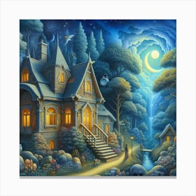 House In The Woods Canvas Print