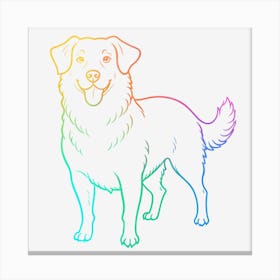 Rainbow Dog 12 Canvas Print