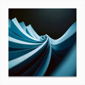 Abstract Blue Paper 3 Canvas Print