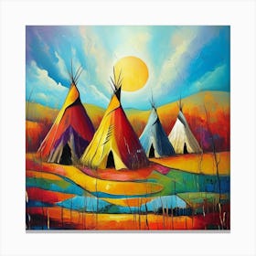 Teepees Canvas Print