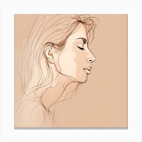 Woman on wall Canvas Print