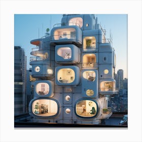 Futuristic Building In Tokyo Canvas Print