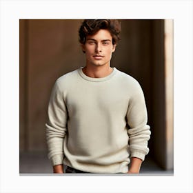 Man In A Sweater 7 Canvas Print