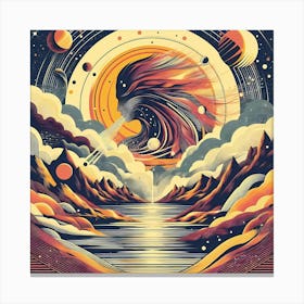 Adrift In Space Canvas Print