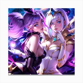 Two Anime Girls Canvas Print