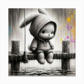 Rainy Day Bunny Canvas Print