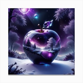 Purple Apple Canvas Print