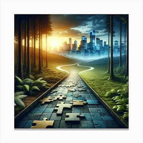 Jigsaw Puzzle Canvas Print