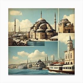 Turkish City paintings 1 Canvas Print