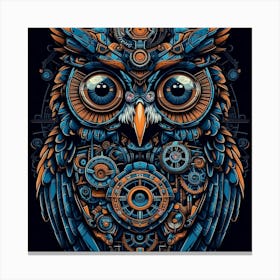 Clockwork Owl Canvas Print