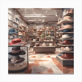 Hat Shop Canvas Print