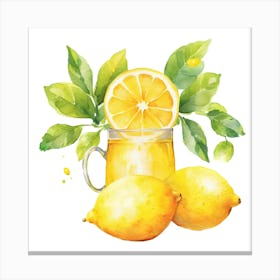 Lemons In A Mug Canvas Print