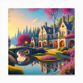 Fairy Tale Village Canvas Print