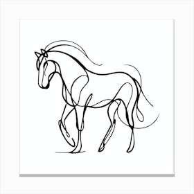 Horse Line Art 07 Canvas Print