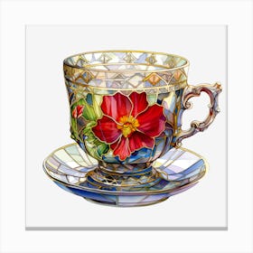 Tea Cup And Saucer 3 Canvas Print