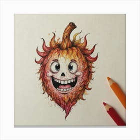 Pumpkin Face Canvas Print