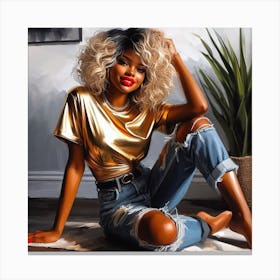 Gold Tee Canvas Print