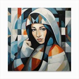 Cubism Inuit Woman 04 Canvas Print