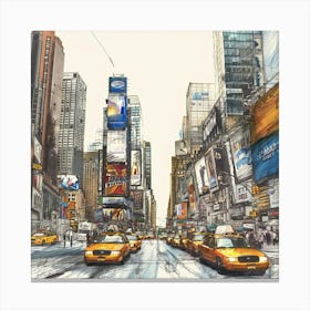 Times Square 4 Canvas Print