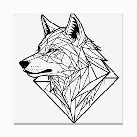 Geometric Wolf Head 3 Canvas Print