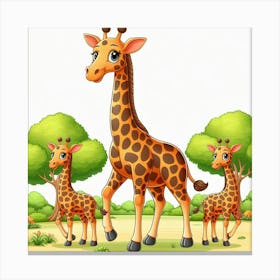 Illustration Giraffe 5 Canvas Print