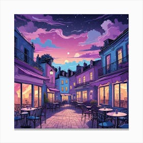 Cafe Terrace At Night (7) Canvas Print