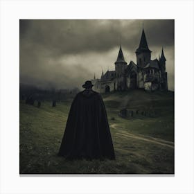 Vampire In A Castle Canvas Print