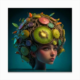 Fruity Head Canvas Print