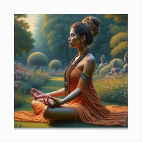Meditating Woman 2 Canvas Print