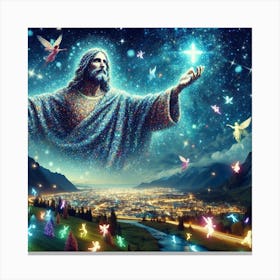 Jesus And Angels Canvas Print