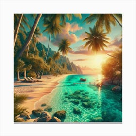 Sunset Beach - Beach Stock Videos & Royalty-Free Footage 1 Toile