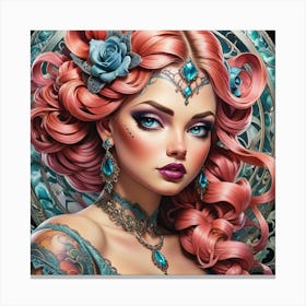 Tattoo Mary Canvas Print