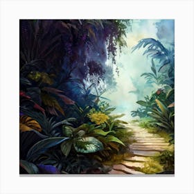 Path In The Jungle Canvas Print