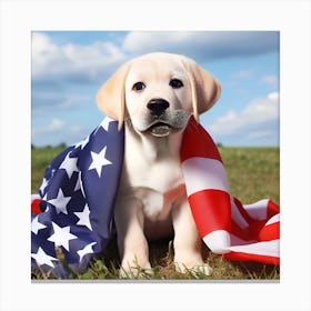 Patriotic Pup Canvas Print