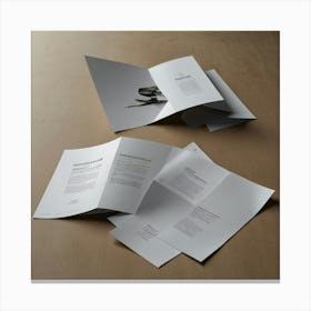 Two Folded Brochures Canvas Print