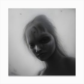 Woman With A Mask Canvas Print