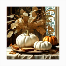 Autumn tablescape Canvas Print