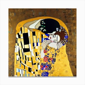 The Kiss By Gustav Klimt Canvas Print