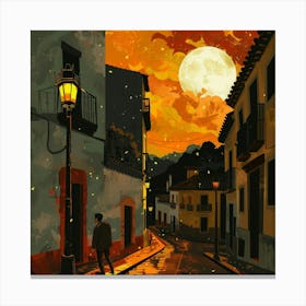 Of A Street Scene Canvas Print