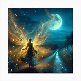 Fairy In The Moonlight Canvas Print